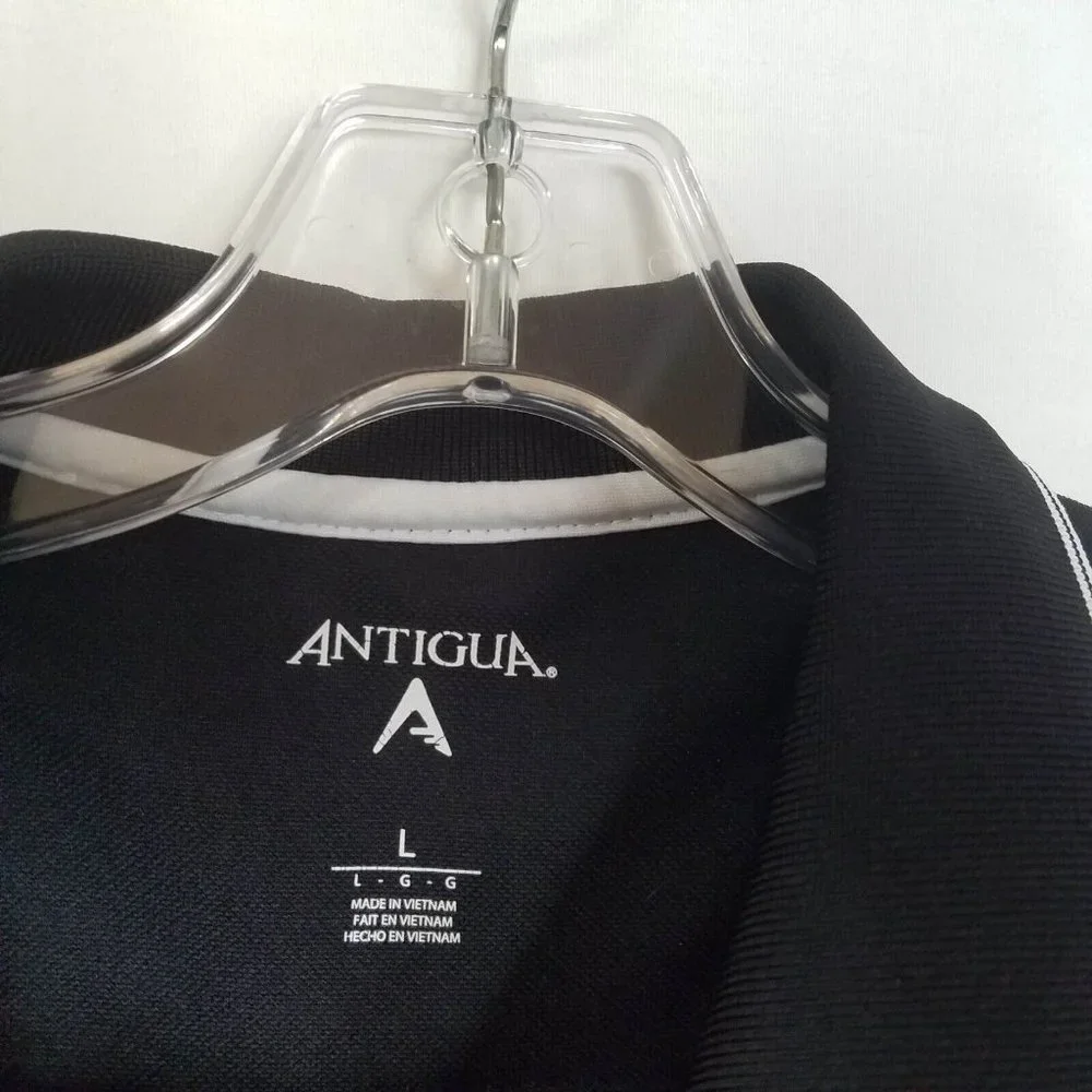 Antigua Mens Black SF San Francisco Giants Short Sleeve‎ Polo Shirt Size Large